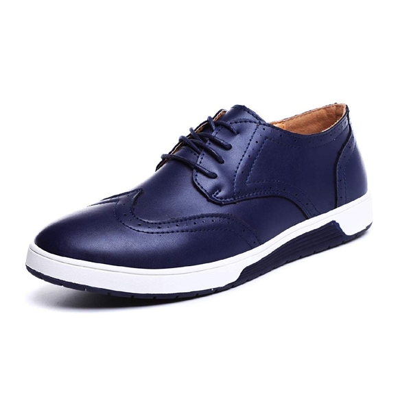 Urbans Other - Mens Lace Up Rubber Sole Leather Wingtip Oxfords
